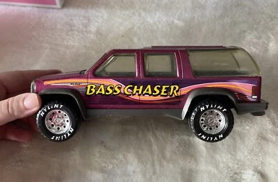 Nylint Bass Chaser Gone Fishing Truck Vintage 1994 Silver/Purple Plastic Wheels  - Image 1 of 4
