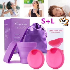 Menstruationsscheibe NEU mit Lasche Set mit 2 Periodenscheiben der Größe S + L - Bild 1 von 15