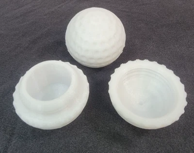 BZMANUFACTURING Golf Ball Secret Stash Threaded Container Geocash stash