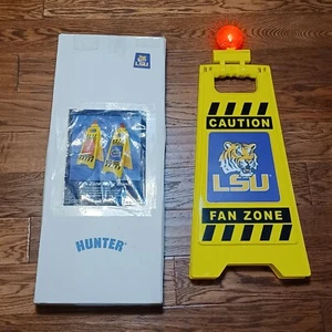 LCU TIGERS STREET Wet Floor Sign CAUTION FAN ZONE & LIGHT. PRE-OWNED - Picture 1 of 7