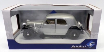 1/18 Citroen 11 B Traction gris métal noir 1937 Solido S1800904  Neuf Boite - Photo 1/4