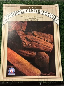 1987 DETROIT TIGERS vs OAKLAND A's OLD TIMERS GAME PROGRAM (KALINE, FINGERS) - Picture 1 of 3