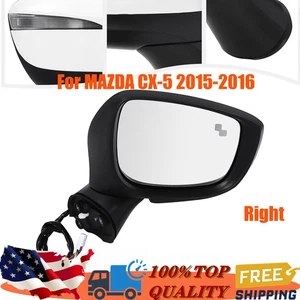 For 2015 2016 Mazda CX-5 Mirror w/ Blind Spot + Turn Signal 9-Pin Passenger Side - Picture 1 of 14