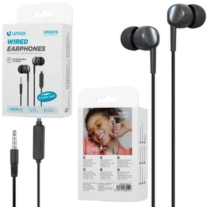 UNICO CUFFIE AURICOLARI IN-EAR CON MICROFONO BASSI PROFONDI E POTENTI FILO NERO - Foto 1 di 4