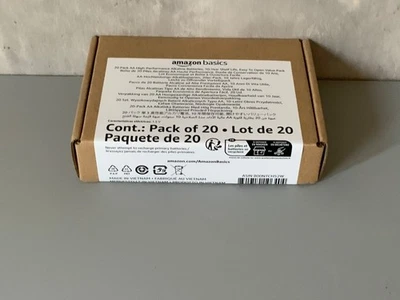 Amazon Basics 20-Pack AA Alkaline High-Performance Batteries, 1.5 Volt/ OPEN BOX - Image 1 of 4