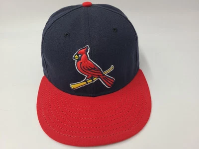 St Louis Cardinals New Era 59Fifty Fitted 7 1/8 Hat Cap Polyester MLB Blue Red - Image 1 of 4