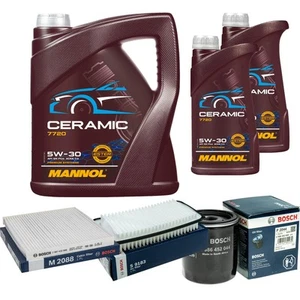 BOSCH Inspección Set 7L MANNOL Ceramic 5W-30 Para Toyota Corolla Station Wagon - Imagen 1 de 12