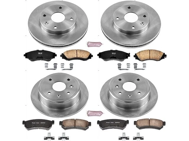 Kit de pastillas de freno y rotor delanteras y traseras para Suzuki Reno 2007-2008 BQ425JK Foto 1 de 1