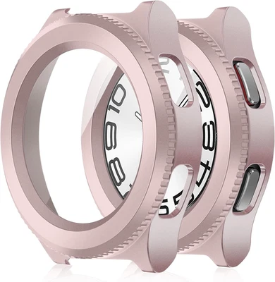 2 Pezzi Cover Compatibile Con Samsung Galaxy Watch 6 43Mm, Con Vetro Temperato P - Immagine 1 di 4