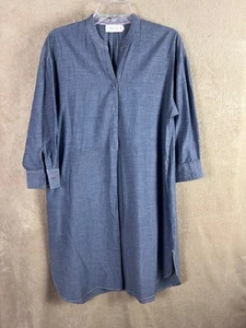Mer Sea Coastal Blue Nadelstreifen Shirtkleid Damen Größe S/M - Bild 1 von 13