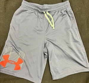 UNDER ARMOUR Loose Heatgear Boys Youth YXL Blue Elastic Waist Athletic Shorts - Picture 1 of 3
