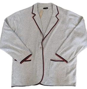 Neu mit Etikett J. Crew Damen Boyfriend Pullover Blazer mit Kontrastbesatz Gr. 3X grau NEU - Bild 1 von 17