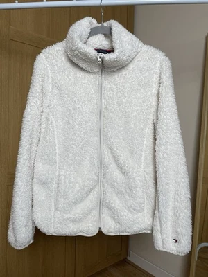 Tommy Hilfiger women’s fluffy sherpa style fleece full zip jacket size M - Image 1 of 4
