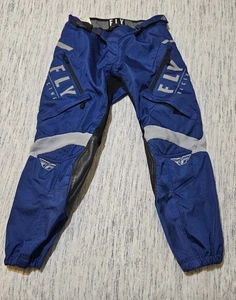 Fly Racing Motocross Patrol Pants Sz 30 Blue/grey Adjustble Belt Zipper Vents  - Picture 1 of 17