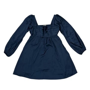Abercrombie & Fitch Damen kleines blaues Emerson Popeline Puffärmel Minikleid - Bild 1 von 7