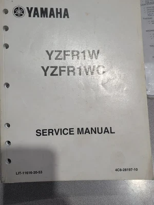 Yamaha 2007 YZFR1W/YZFR1WC manual de servicio LIT-11616-20-53 ligeramente usado.  Foto 1 de 3