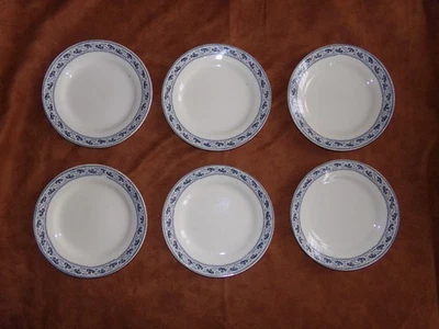 6 Assiettes dessert Terre de Fer bleu BOULENGER modèle Champigny / Choisy-le-Roi - Photo 1/4
