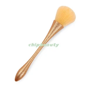 Nail Art Makeup Dust Brush Remover Manicure Acrylic Powder -Gold Glitter Brush - Picture 1 of 3