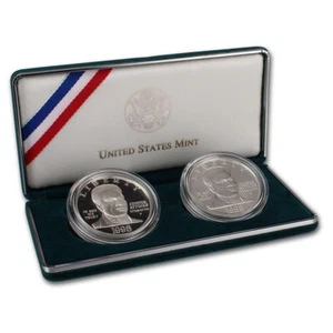 1998 US BLACK REVOLUTIONARY WAR PATRIOTS 2-COIN COMMEMORATIVE SET - Picture 1 of 13
