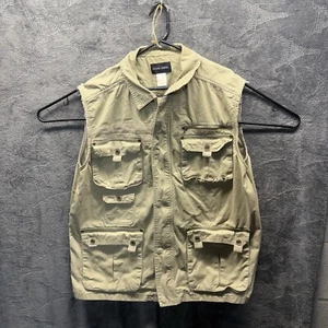 Stone Creek Vest Men L Full Zip Cargo Sleeveless Button Front Hike Trail Field - Picture 1 of 9
