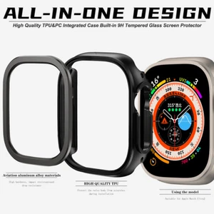 Do Apple Watch Ultra2 49mm 9 8 7 41mm / 45mm ramka ze stopu aluminium + obudowa TPU - Zdjęcie 1 z 14