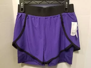 XERSION WOMEN'S PURPLE WORKOUT RUNNING LAYERED SHORTS - SIZE MEDIUM - NWT - Picture 1 of 2
