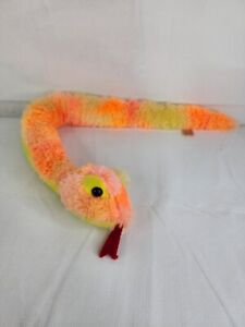 Fiesta Rainbow Tie Dye Snake Plush Stuffed Animal Plush Toy Size 27” Long