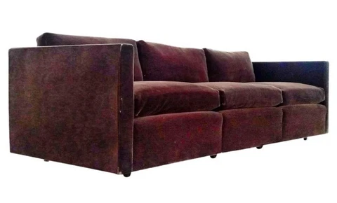 1970's MidCentury Charles Phister Knoll Classic Tuxedo 3-Seater & Lounge Chair Cover