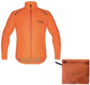 BRISK Cycling Waterproof Jacket Size Small Orange Bike Rain Coat Back Pocket - Picture 1 of 4
