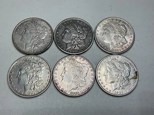 Morgan US Silver Dollar Lot 6, grade for yourself, no stock photos - Picture 1 of 13