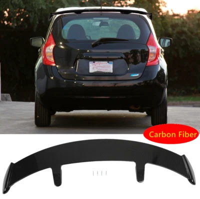 Rear Trunk Window Roof Spoiler Wing Carbon Fiber For 2014-2019 Nissan Versa Note - Image 1 of 4