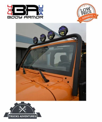 Barra de luz parabrisas Body Armor JK-6126 compatible con 07-18 Wrangler (JK) Wrangler (JL) Foto 1 de 4