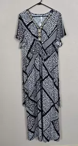 NY Collection Womens Print Maxi Dress Plus Size 2X Petite New With Tags #1V80 - Picture 1 of 8
