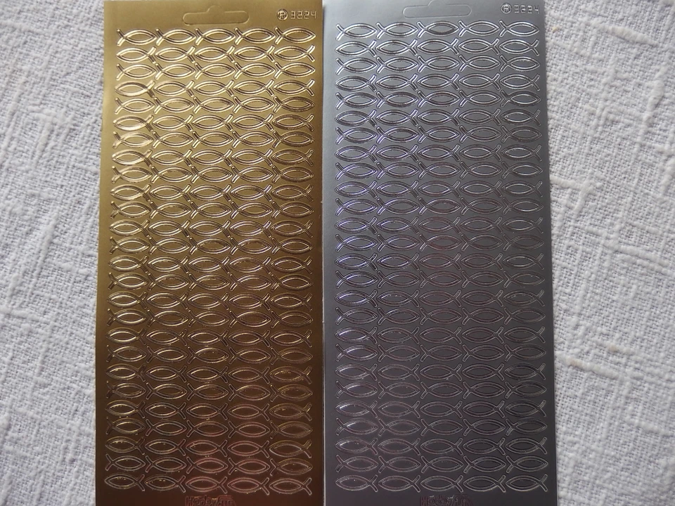 Konturensticker - Sticker für Kommunion / Konfirmation / Taufe  - Fische klein - Bild 1 von 1