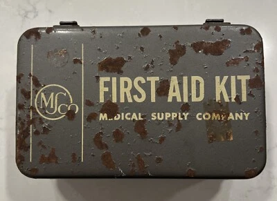 Vintage 1960's MSCO L-420 First Aid Kit & Medical Supply Company Many Unopened - Image 1 of 4