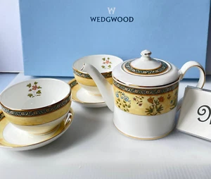 5 pcs Wedgwood India Japanese Tea Service Set New w/ Box Teapot Cup & Saucer - Picture 1 of 16