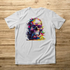 T-Shirt Mode Urban Totenkopf Skull Farben Mexican Santa Muerte Unisex - Bild 1 von 5