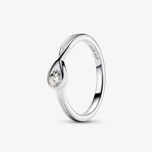 Pandora Infinite Sterling Silver Lab-grown Diamond Ring - Picture 1 of 8
