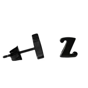 1 Paar Buchstaben Ohrstecker Z Schwarz Edelstahl Ohrringe - Bild 1 von 1