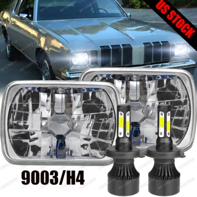 Par de faros LED cuadrados de 7x6 pulgadas para Oldsmobile Cutlass Supreme 1978-1979 Foto 1 de 4
