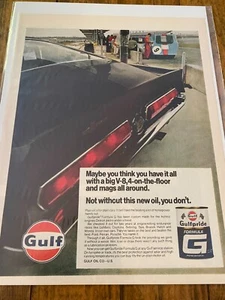 Vintage 1968 Gulf Oil You Think You Have It All Anzeige - Bild 1 von 1