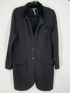 Lauren Ralph Lauren womens size 2X black Coatdigan pockets Sweater knit Button - Picture 1 of 10