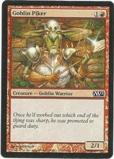 1x Foil - Goblin Piker - Magic the Gathering MTG Magic M12 2012