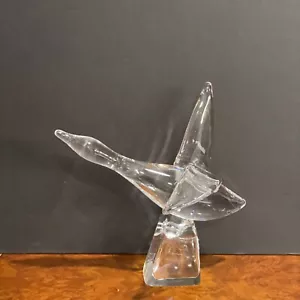 Rare Vintage Steuben Art Glass Water Bird #8095 By Lloyd Atkins - Picture 1 of 8