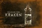 Kraken gewürzter Rum schwarze Flasche Werbung Vintage Retro-Stil Metallschild, Bar Pub 