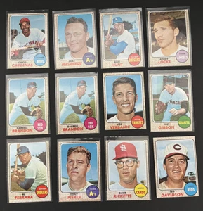 1968 Topps Baseball Lot of 11 Different EX average - Picture 1 of 2