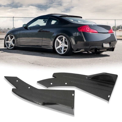 Rear Bumper Lip Splitter Spoiler Diffuser Canard For Infiniti G37 Carbon Fiber Foto 1 de 4