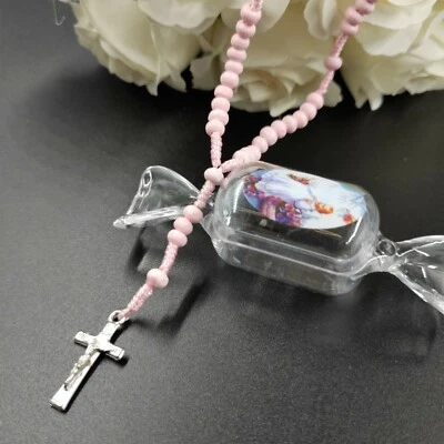 Pulsera Cuerda 12 piezas 10" Rosario Bautizo Favores con Cruz para niño o niña bebé Foto 1 de 4