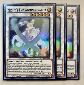 Yugioh! 3x Night's End Administrator DAMA-EN083 Súper Raro 1a Edición Casi Nuevo - Imagen 1 de 1