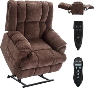 Dual Motor Power Recliner Lift Chair Position Infinite w/Massage Heat for Elder - Picture 1 of 36